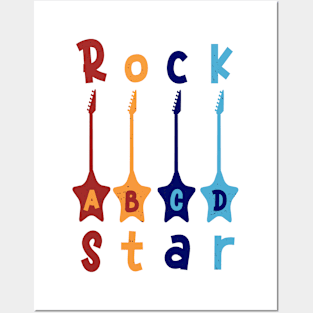 1. Klasse ABCD Rockgitarre T shirt Posters and Art